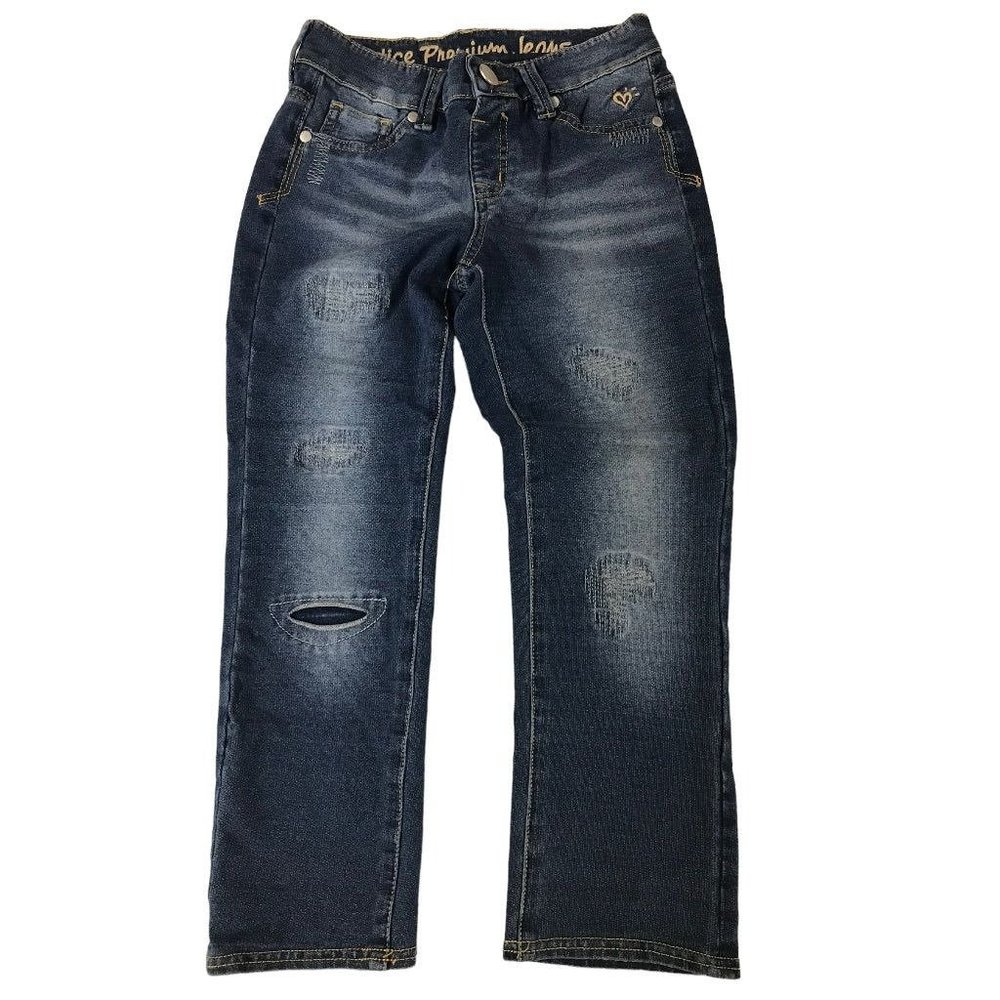 12 Justice Premium Jeans Girl's Distressedโ Denim Stretch